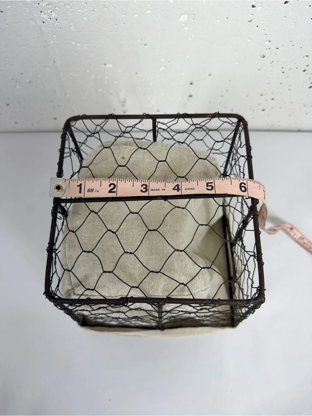 Unbranded Rustic Chicken Wire Waste Paper Trash Basket